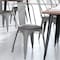 Flash Furniture Silver Metal Stack Chair with Gray Poly Resin Seat CH-31230-SIL-PL1G-GG - alternate 8